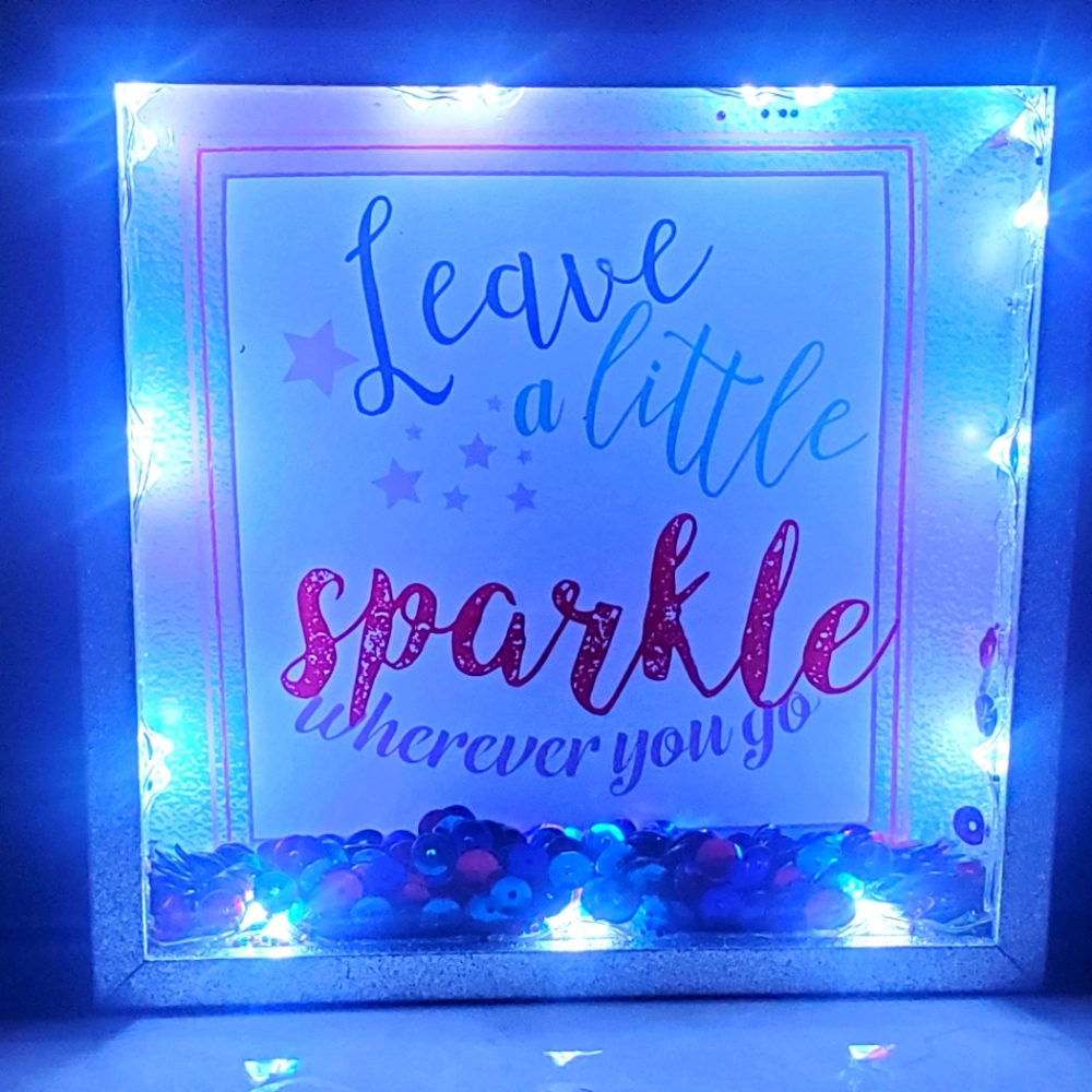 6 x 6 x 1 LED light inspirational shadow box frame